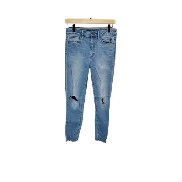 Articles Of Society Denim - Articles of Society Womens Heather High Rise Cropped Jeans Blue Distressed 28